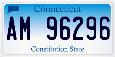 CT license plate AM96296