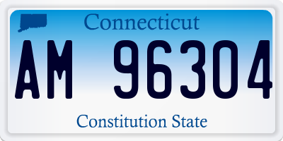 CT license plate AM96304