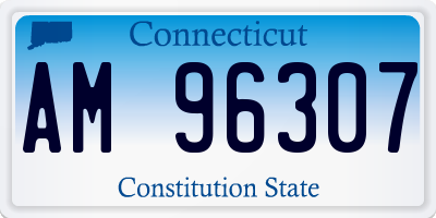 CT license plate AM96307