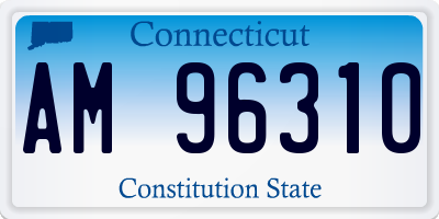 CT license plate AM96310