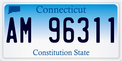 CT license plate AM96311