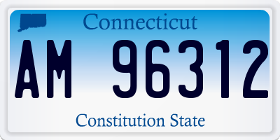 CT license plate AM96312