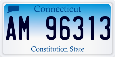 CT license plate AM96313