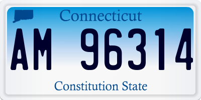 CT license plate AM96314