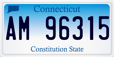 CT license plate AM96315