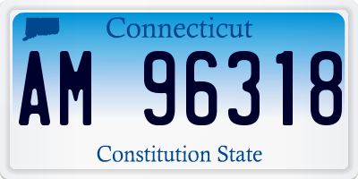 CT license plate AM96318