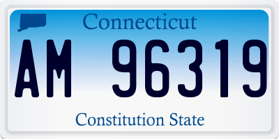 CT license plate AM96319