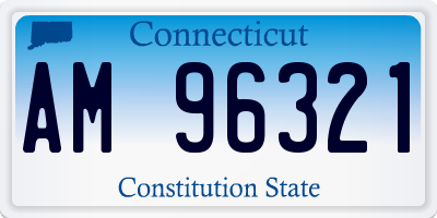 CT license plate AM96321