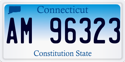 CT license plate AM96323