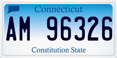 CT license plate AM96326