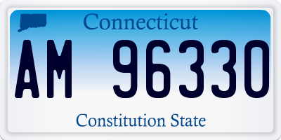 CT license plate AM96330