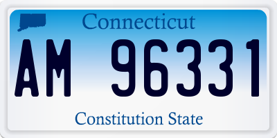 CT license plate AM96331