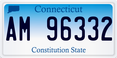 CT license plate AM96332