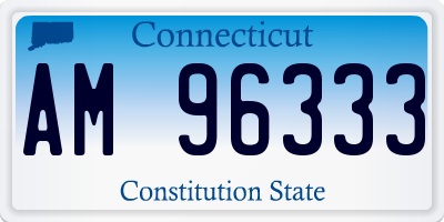 CT license plate AM96333