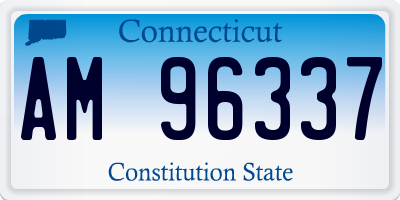 CT license plate AM96337