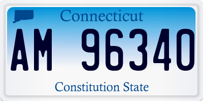 CT license plate AM96340