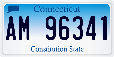 CT license plate AM96341
