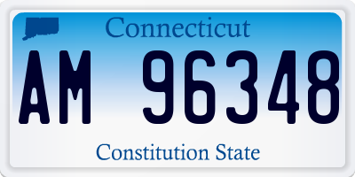 CT license plate AM96348