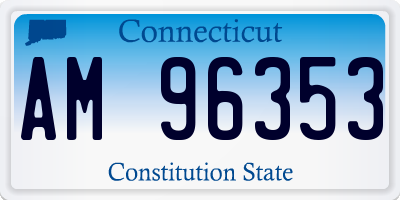 CT license plate AM96353