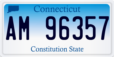 CT license plate AM96357