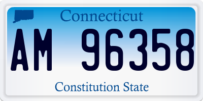 CT license plate AM96358