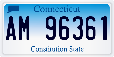 CT license plate AM96361
