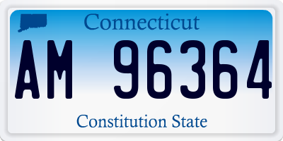 CT license plate AM96364