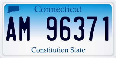 CT license plate AM96371