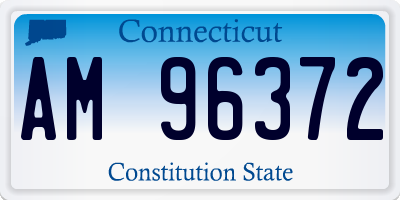 CT license plate AM96372