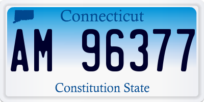 CT license plate AM96377