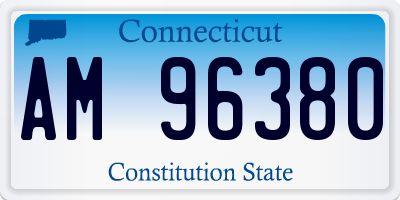CT license plate AM96380
