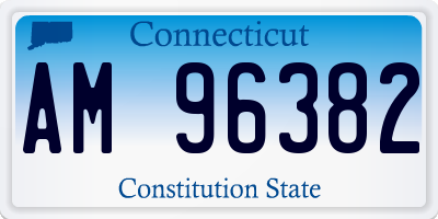 CT license plate AM96382