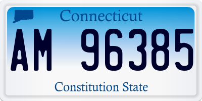 CT license plate AM96385