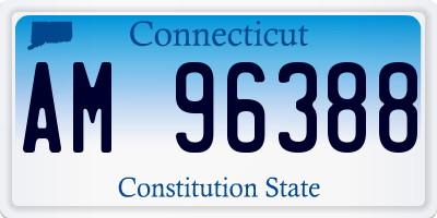 CT license plate AM96388