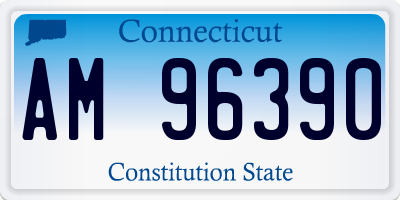 CT license plate AM96390