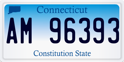 CT license plate AM96393
