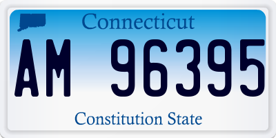 CT license plate AM96395