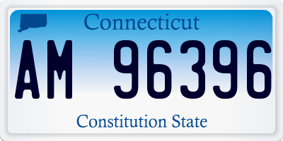 CT license plate AM96396