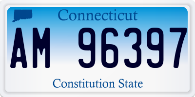 CT license plate AM96397