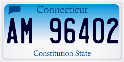 CT license plate AM96402