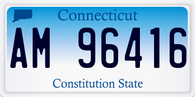CT license plate AM96416