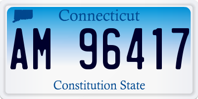 CT license plate AM96417