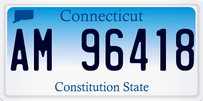 CT license plate AM96418