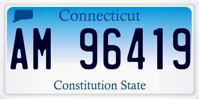 CT license plate AM96419