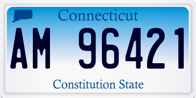 CT license plate AM96421