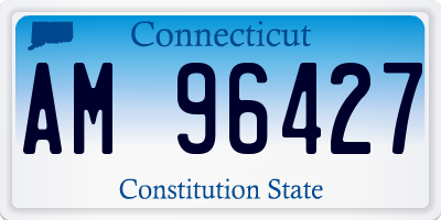 CT license plate AM96427