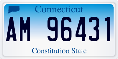 CT license plate AM96431