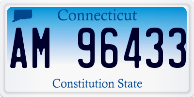 CT license plate AM96433