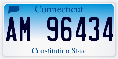CT license plate AM96434