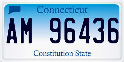 CT license plate AM96436